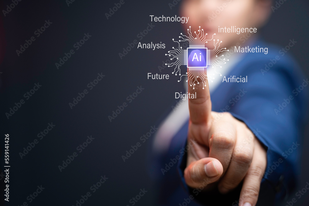 Poster chatgpt artificial intelligence assist in answering customer questions through online websites. tech