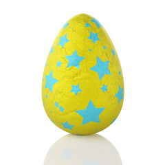 Yellow and Blue Starred Easter Egg