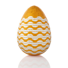 Orange and White Striped Easter Egg