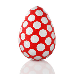 Red and White Spotted Easter Egg