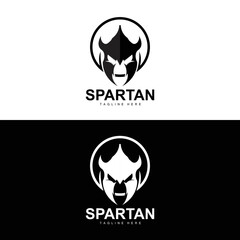 Spartan Logo, War Helmet Suit Vector, Barbarian Armor Icon, Viking, Gym Fit Design, Fitness