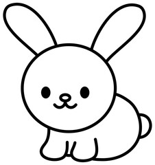 rabbit bunny cartoon outline