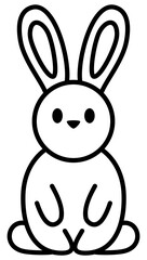 rabbit bunny cartoon outline