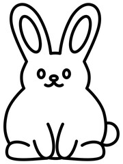 rabbit bunny cartoon outline