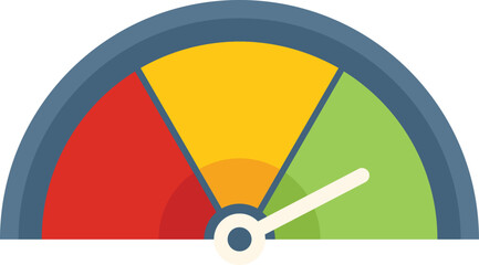 Obraz premium Credibility dashboard icon flat vector. Customer trust. Online quality isolated