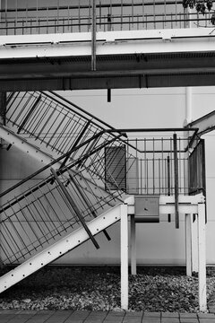 outdoor stairs of an industriel building
