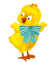 happy easter chicken with basket full of eggs