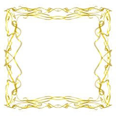 frame of gold foil vector