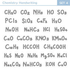 Chemistry and chemical formula handwriting