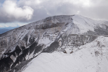 天狗岳から見る冬の硫黄岳