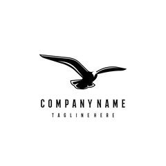 Seagull logo design. Awesome seagull logo. A seagull logotype. Animal logo design