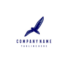 Seagull logo design. Awesome seagull logo. A seagull logotype. Animal logo design
