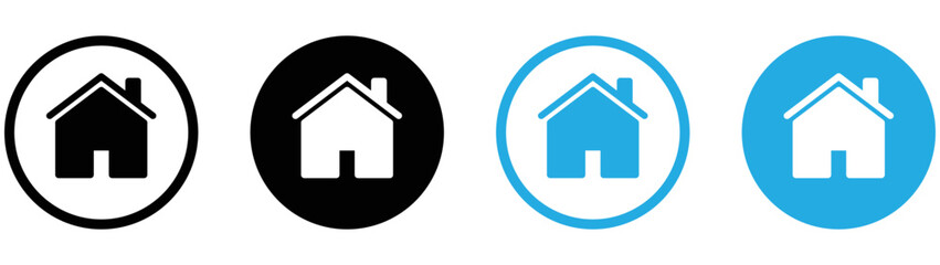 Obraz premium house icon set simple. address icon. home icon. style sign symbol for app and web, vector illustration