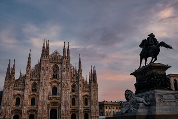 Fototapeta na wymiar View of the Milan's Cathedral