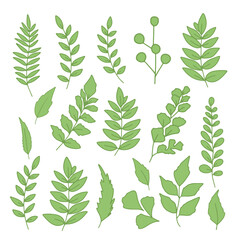 Set of beautiful bouquet of watercolor flowers and leaves Watercolor floral elements