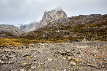 Fototapeta premium Mountain landscape in Fuentede, Cantabria, Picos de Europa National Park, Spain. High quality 4k footage