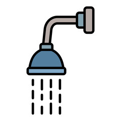 Shower Head Filled Line Icon