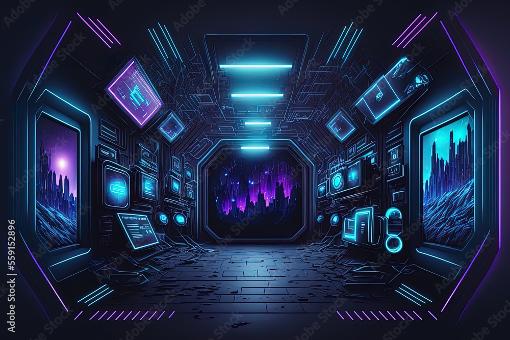 Poster background for twitch created by hand. generative ai