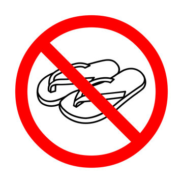 No flip-flops symbol icon