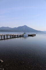 支笏湖と樽󠄀前山