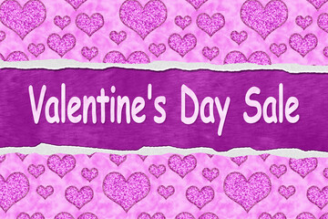 Valentine’s Day Sale message with hearts