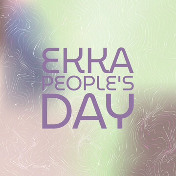 Ekka People's Day. Design suitable for greeting card poster and banner