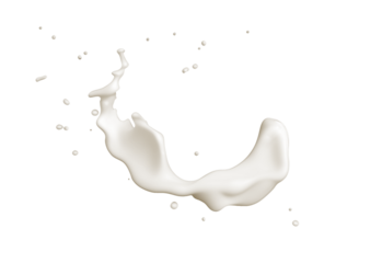 Milk Splash  on transparent png, easy to use