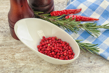 Red pepper corn seeds aroma