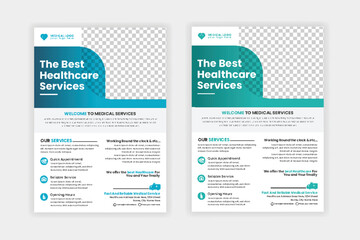 Medical flayer Design Template Healthcare and Medical pharmacy flyer