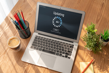 Software update on computer for modish version of device software upgrade