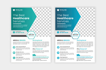 Medical flayer Design Template Healthcare and Medical pharmacy flyer
