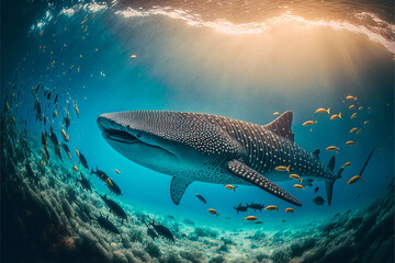 Fototapeta premium Whale Shark - Generated by Generative AI