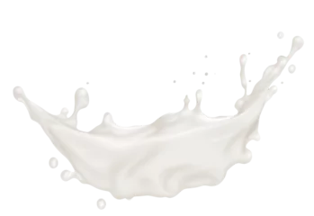 Rolgordijnen Milk Splash  on transparent png, easy to use © Thomas