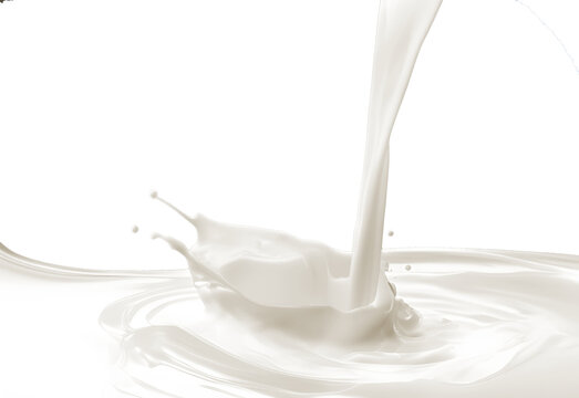 Milk Splash  on transparent png, easy to use