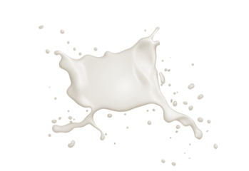 Milk Splash  on transparent png, easy to use