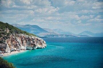 view of the sea and mountains