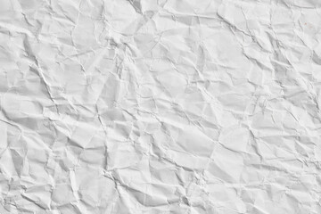  White crumpled paper texture background