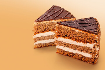 Chocolate cake. Fresh delicious dessert.