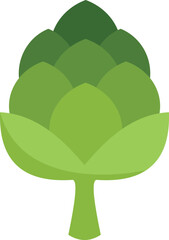 Cooking artichoke icon flat vector. Food plant. Agriculture art isolated