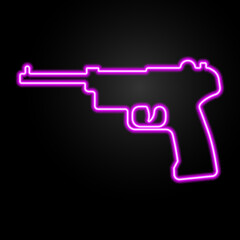 parabellum neon sign, modern glowing banner design, colorful modern design trends on black background. Vector illustration.