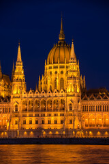 Fototapeta na wymiar The Hungarian Parliament Building in Budapest