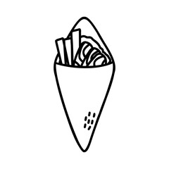 Temaki sushi cone nori seaweed, salmon, avocado and rice