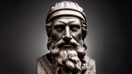 Illustration of Euclid. Ancient Greek mathematician.