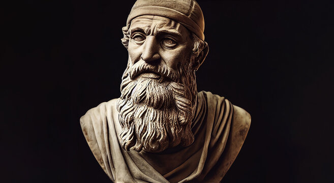 Illustration of Euclid. Ancient Greek mathematician.