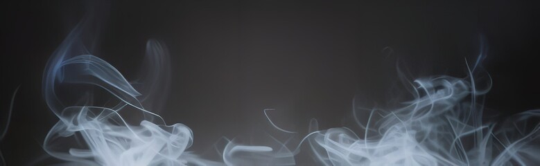 Colorful smoke background in a black background for design.
