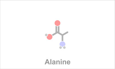Simplified formula icon of the amino acid alanine.
