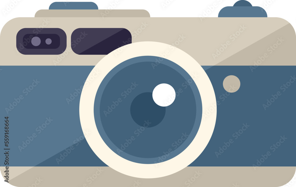 Poster event camera icon flat vector. time manager. task office isolated