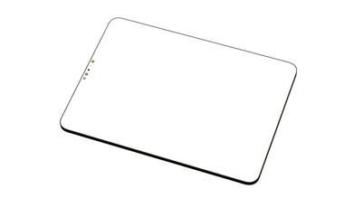 Realistic horizontal black tablet pc pad computer mockups