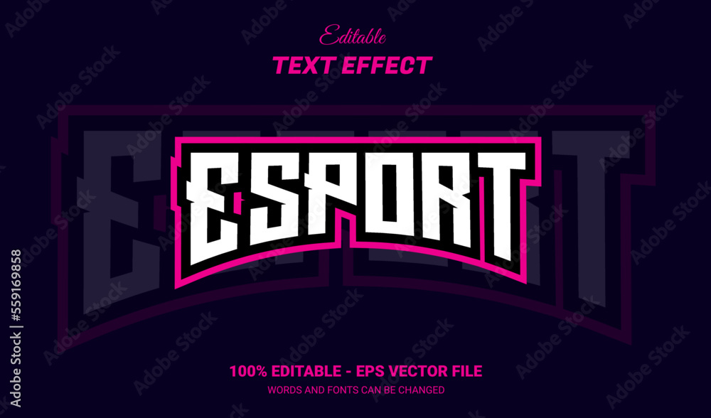 Canvas Prints gaming esport style text effect, editable text effect