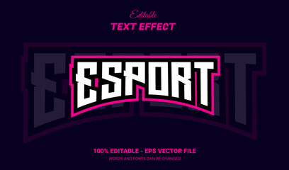 Gaming esport style text effect, Editable text effect © Riskidesign